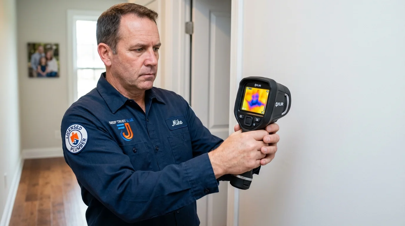 Thermal imaging leak detection by Johns Plumbing LLC in Glouster